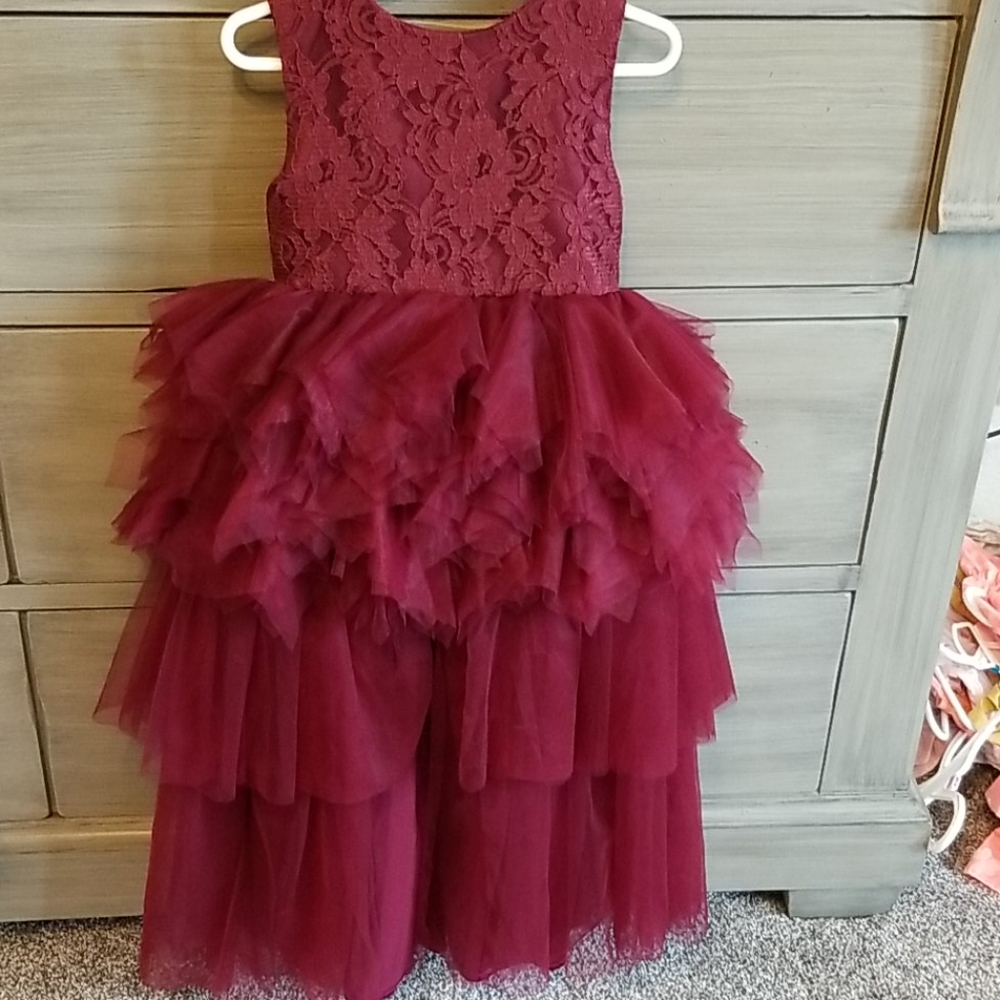 Burgundy dress